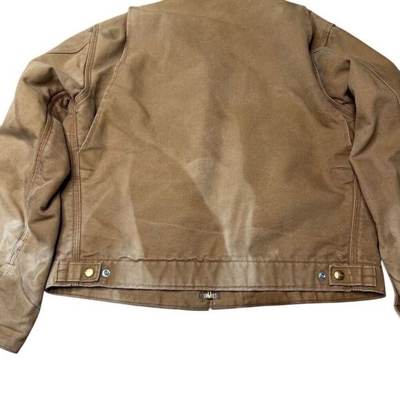 Vintage Carhartt Detroit J01 Brown BRN Jacket Size 40 Regular Medium - Picture 9 of 13